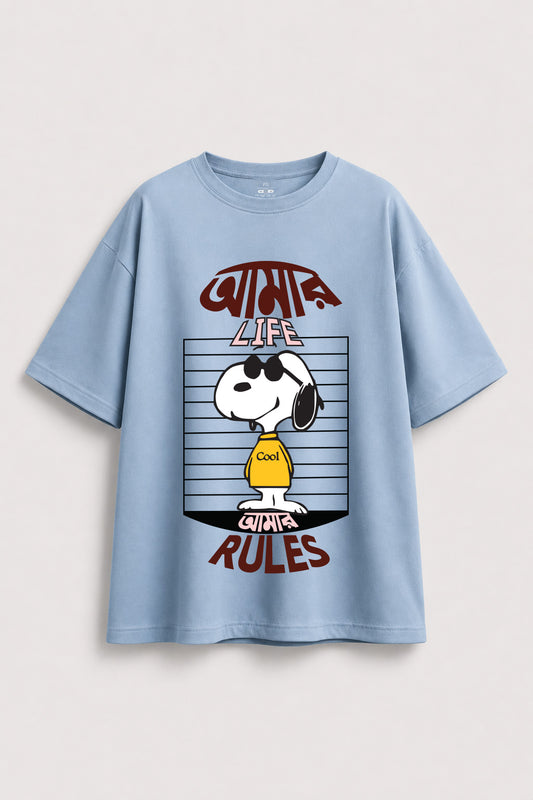 Amar Life Amar Rules  Oversized T-shirt
