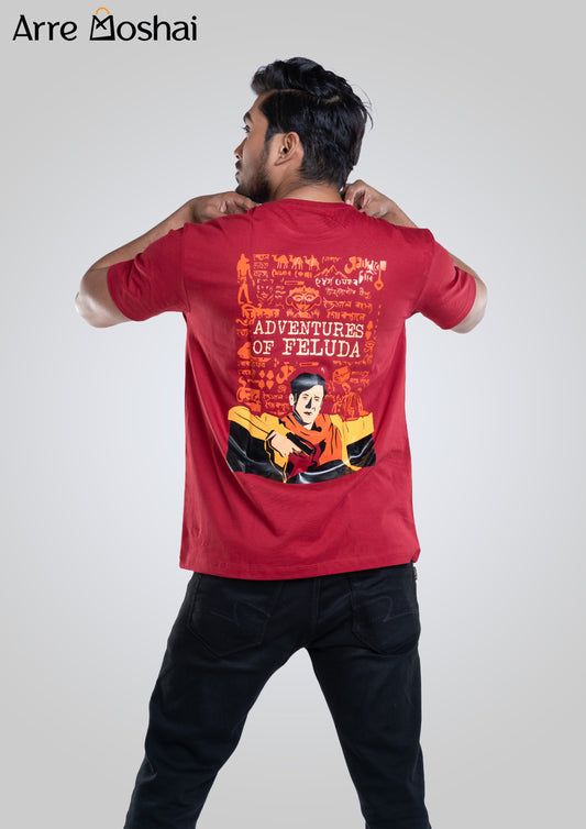 Feluda Oversized Maroon T-shirt