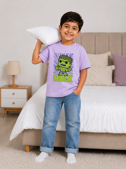 HULK UNISEX LAVENDER KIDS T-SHIRT