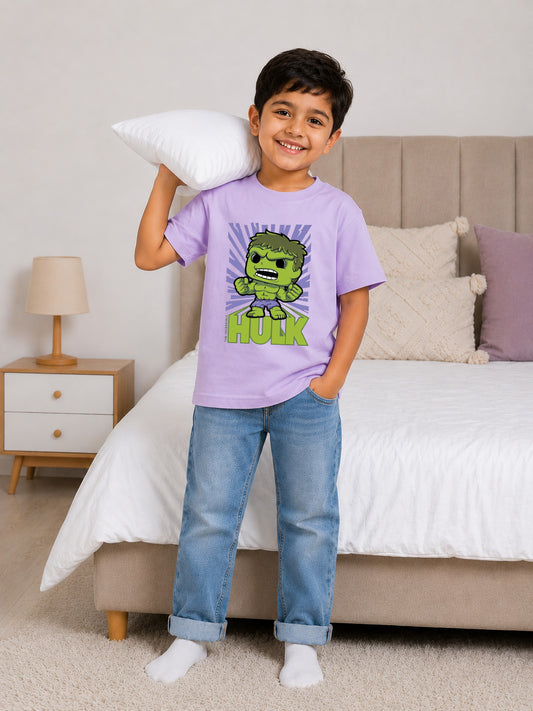 HULK UNISEX LAVENDER KIDS T-SHIRT