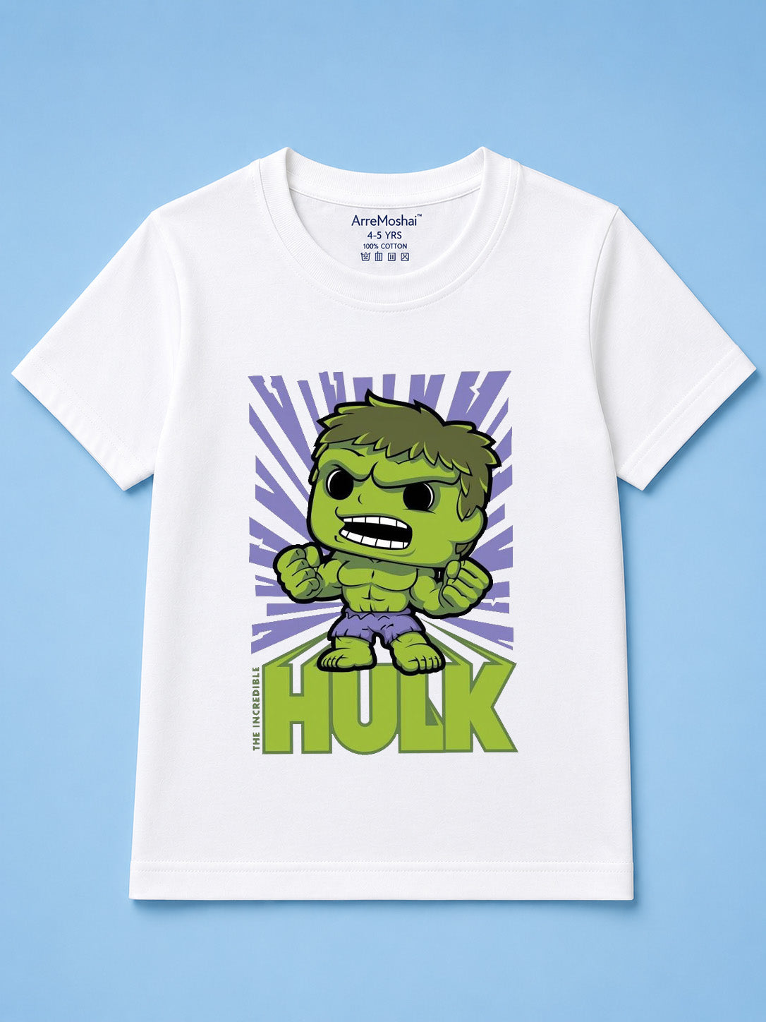 HULK UNISEX WHITE KIDS T-SHIRT