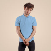 Sky-Blue Polo Neck T-shirt