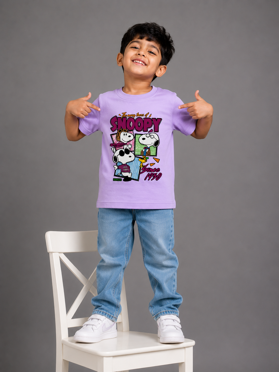 SNOOPY UNISEX KIDS T-SHIRT