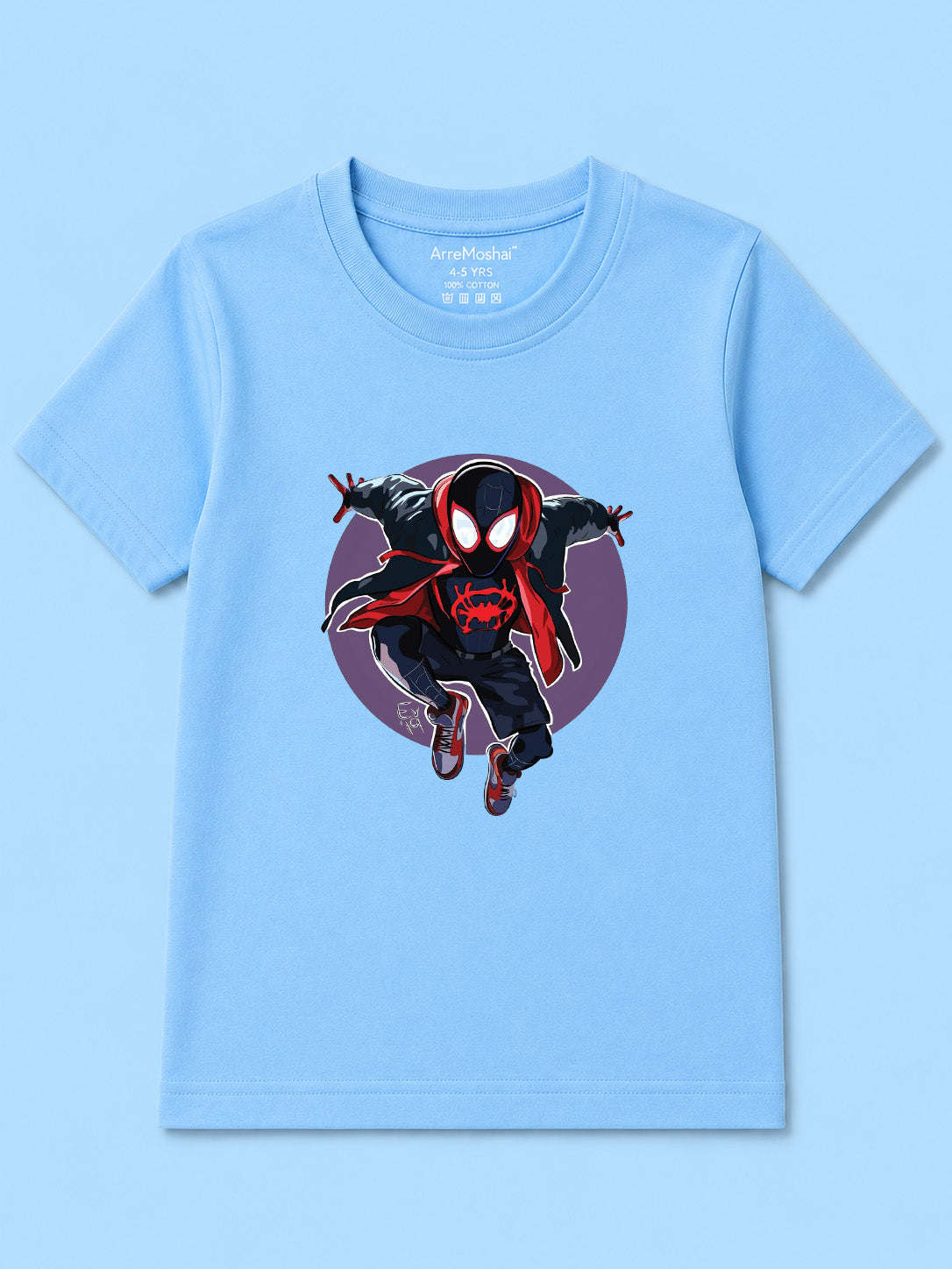 SpiderMan UNISEX SKY-BLUE KIDS T-SHIRT