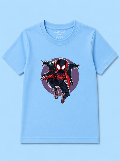 SpiderMan UNISEX SKY-BLUE KIDS T-SHIRT